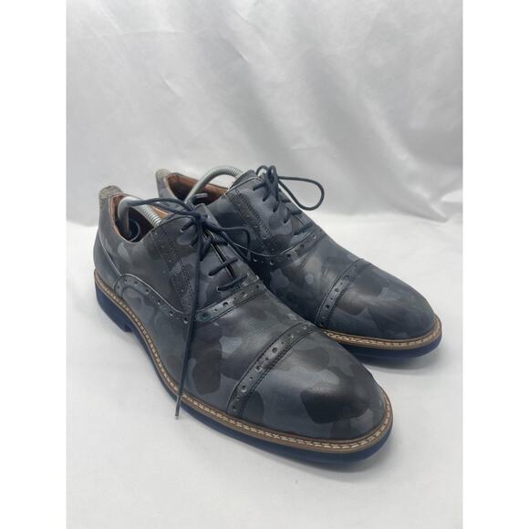 Robert Graham Wingtip Oxford Dark Camouflage Lace Up Shoes Men’s Size 10 - Picture 3 of 11